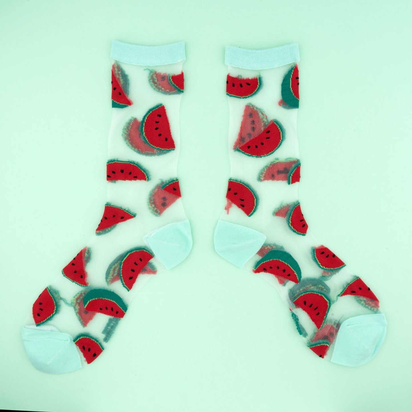 Chaussettes transparentes Pastèque Coucou Suzette vue produit