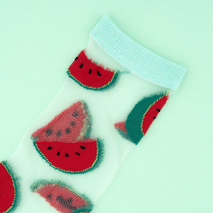 Chaussettes transparentes Pastèque Coucou Suzette vue 3