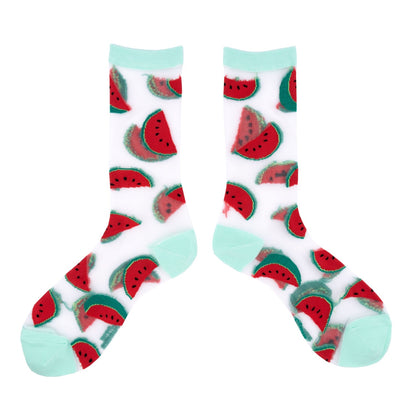 Chaussettes transparentes Pastèque Coucou Suzette vue 4