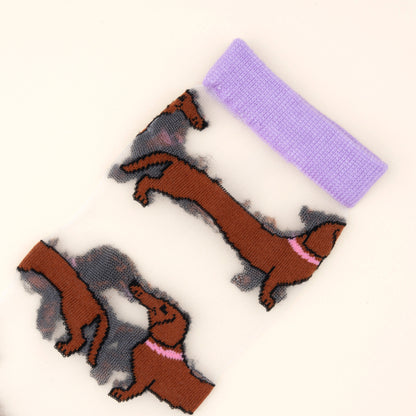 Chaussettes transparentes Teckel Coucou Suzette vue 3