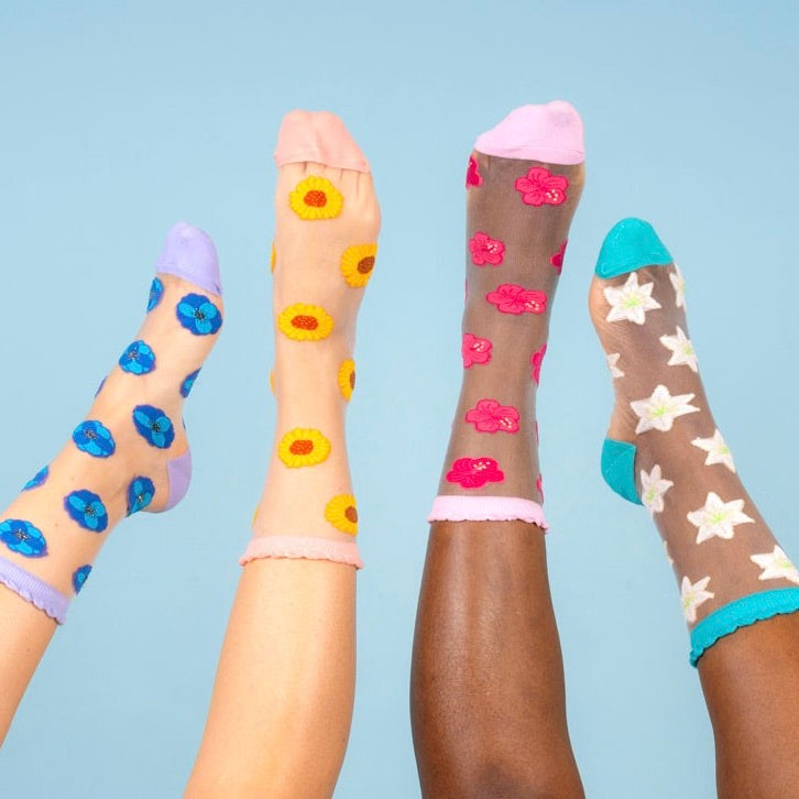 Détail Chaussettes transparentes Tournesol Coucou Suzette
