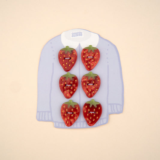 Kit boutons Fraise Coucou Suzette