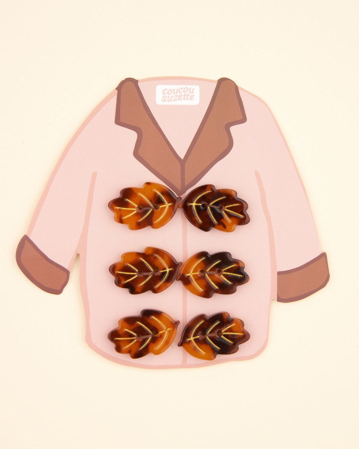 Kit de boutons Feuille d’automne Coucou Suzette – vue principale