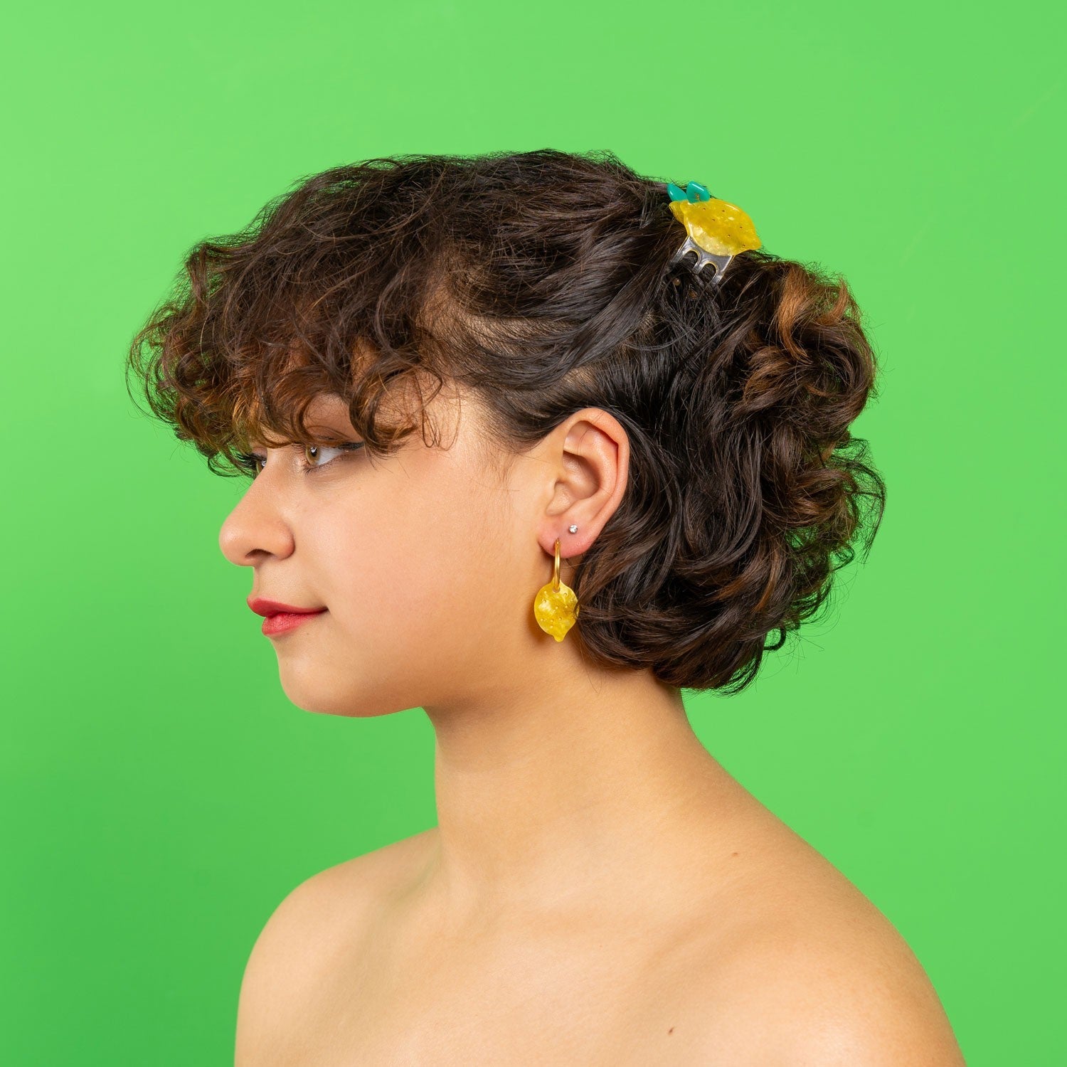 Mini pince à cheveux Citron Coucou Suzette portée