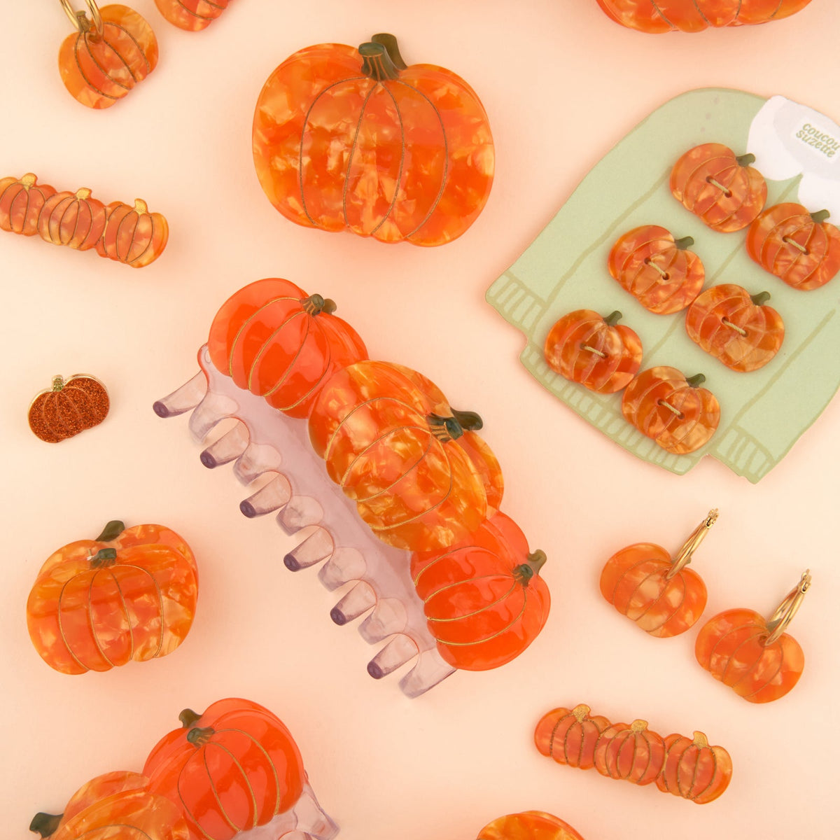 Mini pince à cheveux Citrouille Coucou Suzette – vue complémentaire 7