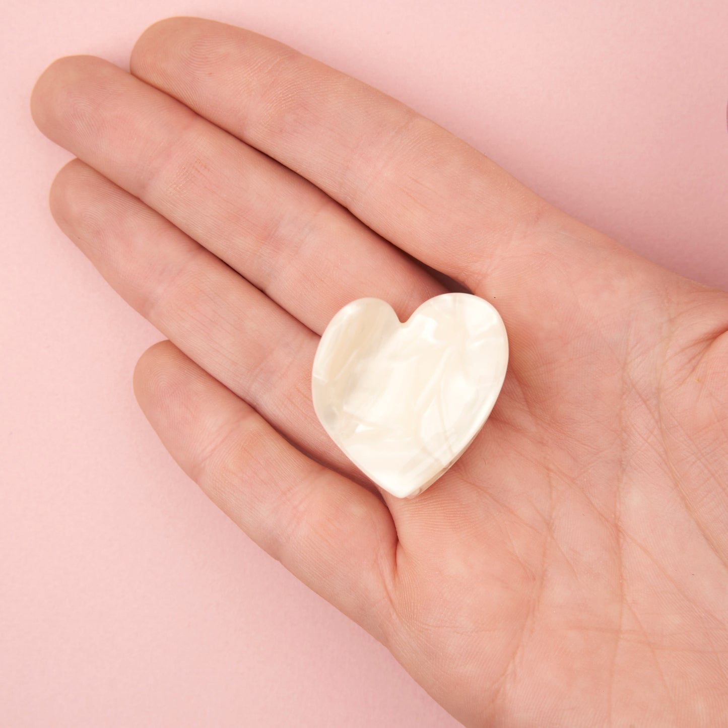 Mini pince à cheveux Coeur Coucou Suzette blanc vue produit