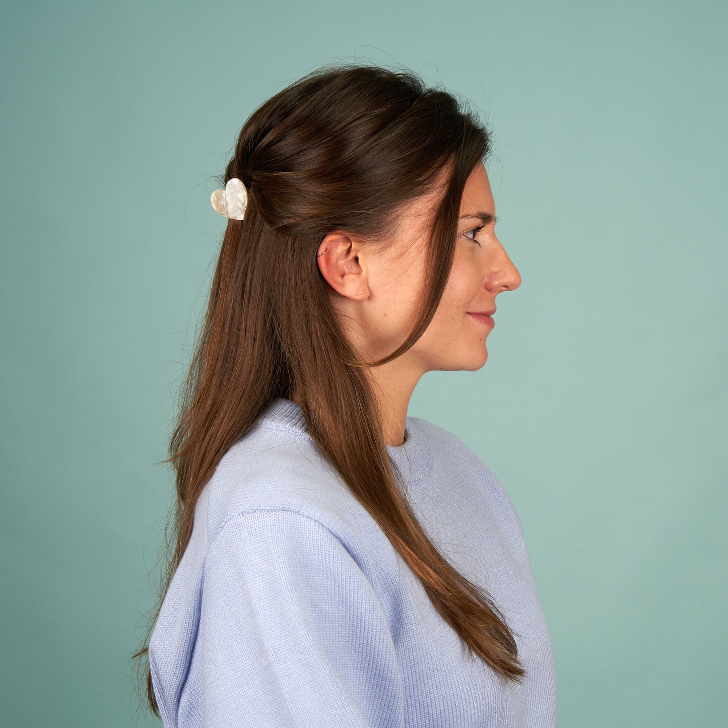 Mini pince à cheveux Coeur Coucou Suzette blanc vue complémentaire 5