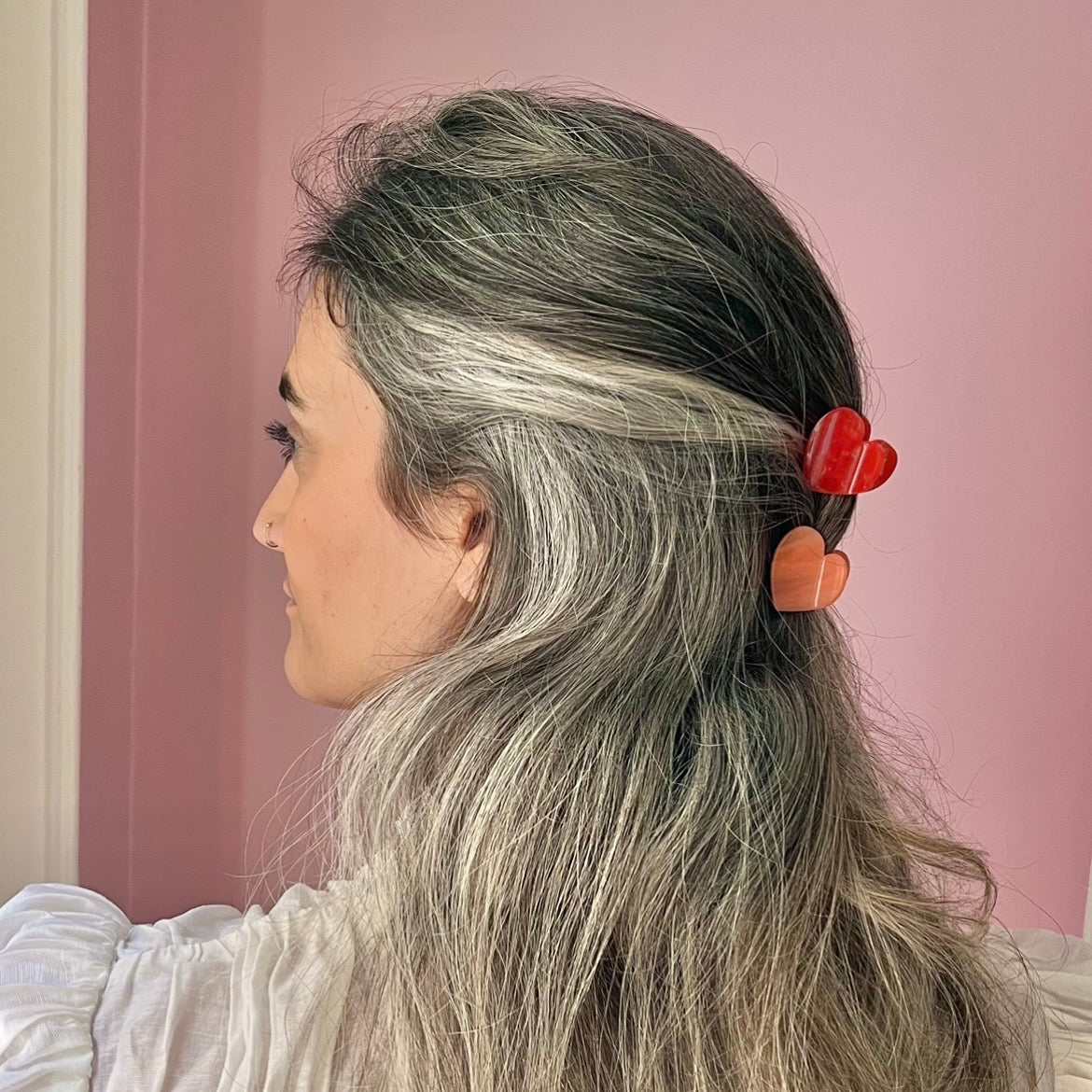 Mini pince à cheveux Coeur Coucou Suzette rouge vue complémentaire 2