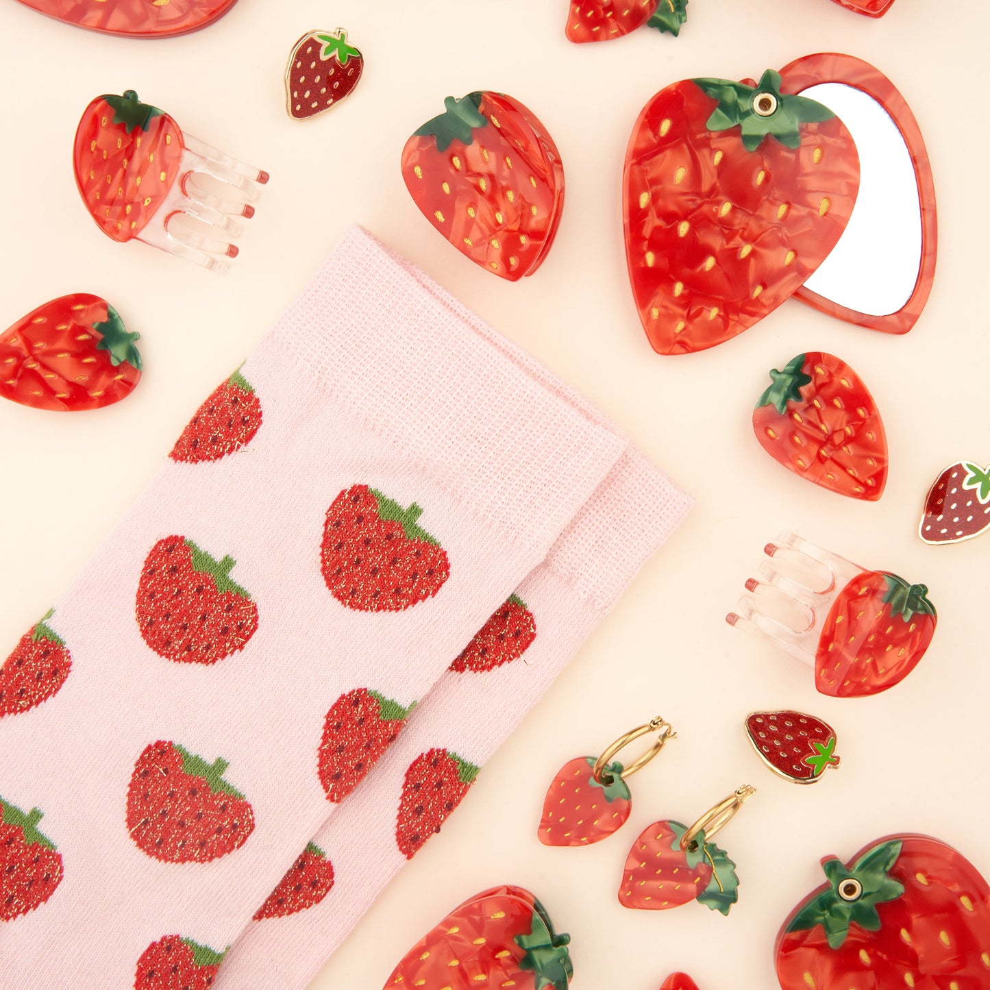 Mini pince à cheveux Fraise Coucou Suzette vue complémentaire 3 pince crabe