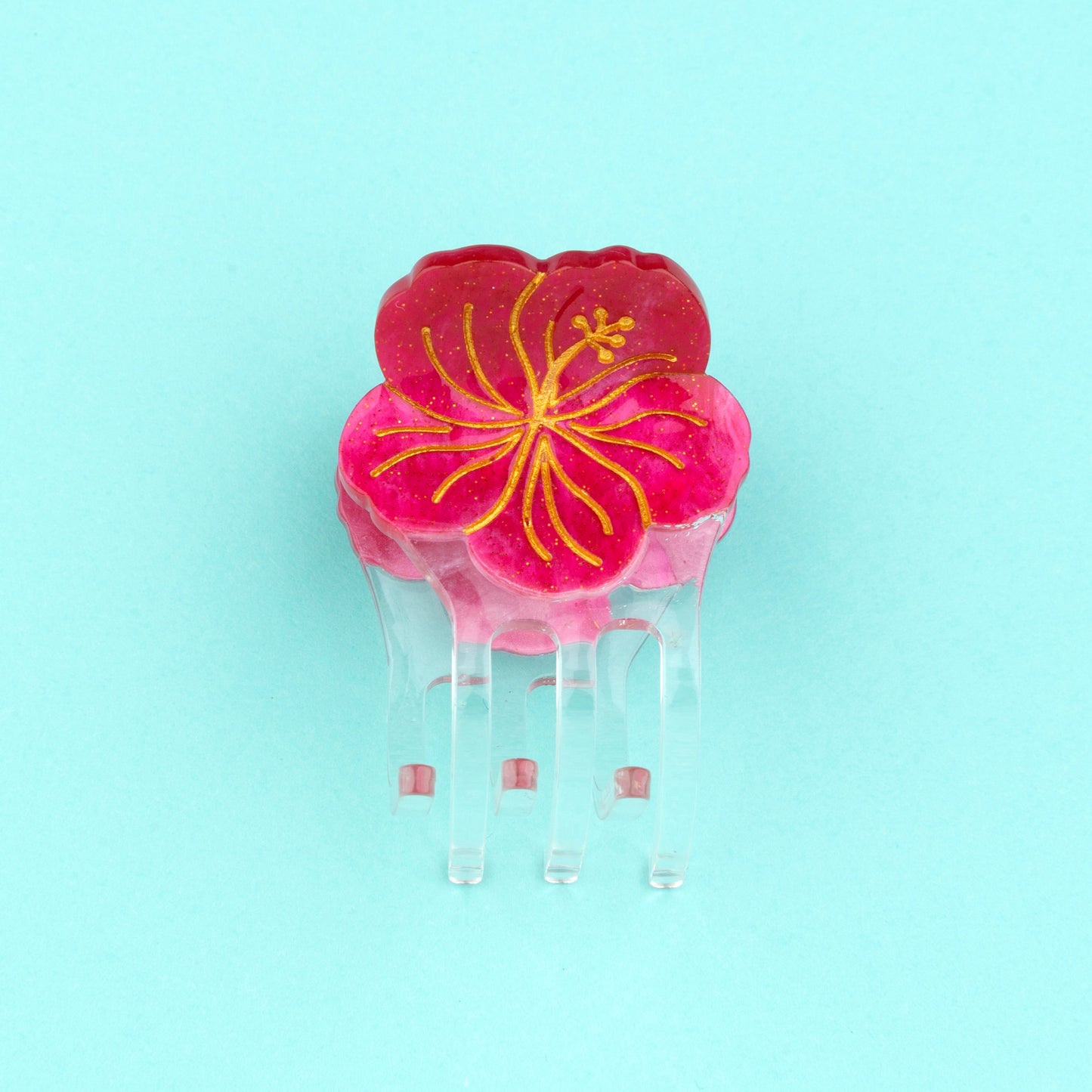 Mini pince à cheveux Hibiscus Coucou Suzette vue produit
