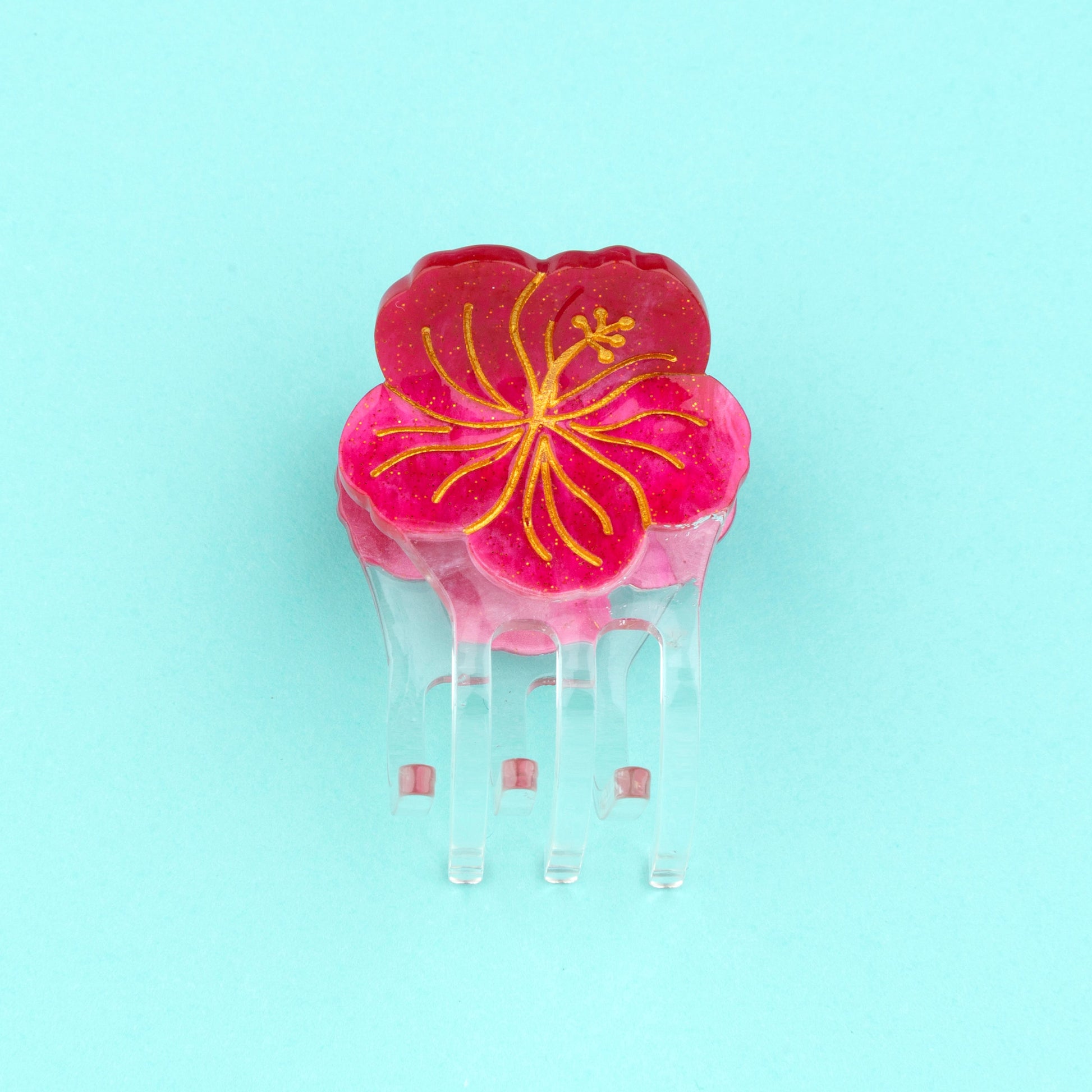 Mini pince à cheveux Hibiscus Coucou Suzette vue produit