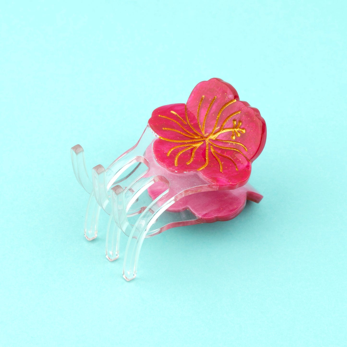 Mini pince à cheveux Hibiscus Coucou Suzette vue complémentaire 2