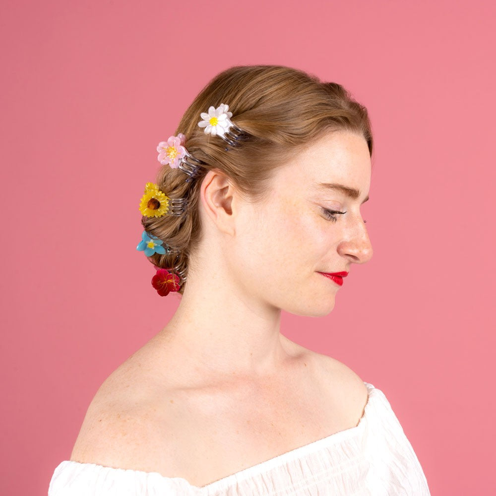 Mini pince à cheveux Hibiscus Coucou Suzette vue complémentaire 4