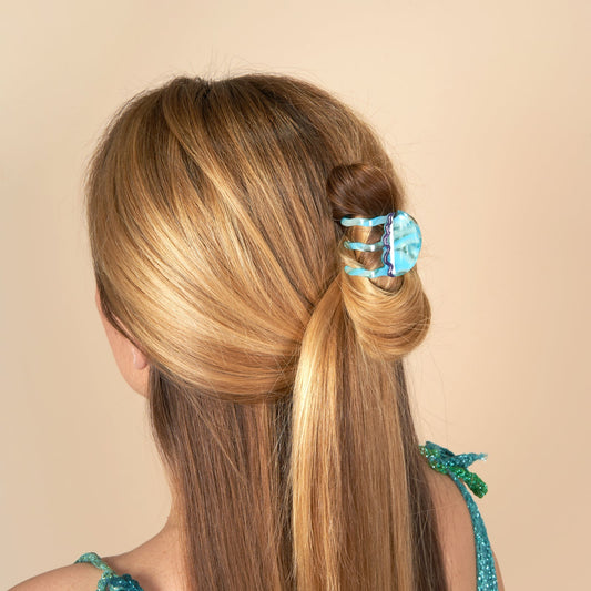 Mini pince à cheveux Méduse bleue Coucou Suzette – vue complémentaire 2