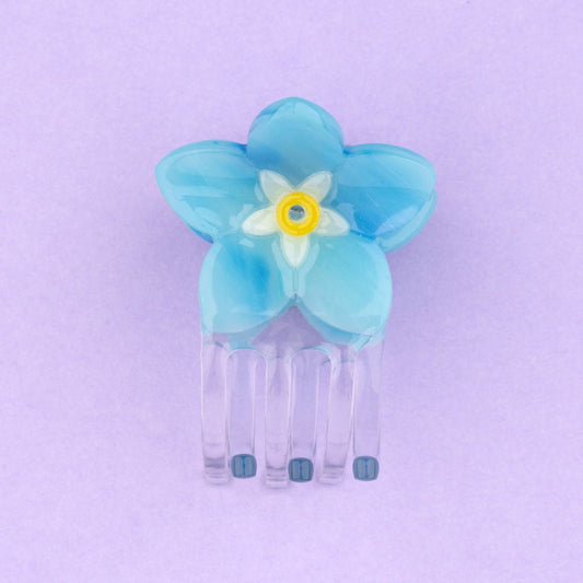 Mini pince à cheveux Myosotis Coucou Suzette portée