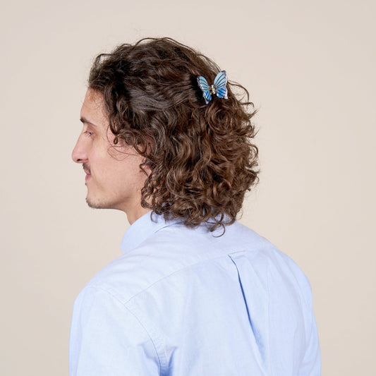 Mini pince à cheveux Papillon bleu Coucou Suzette vue produit