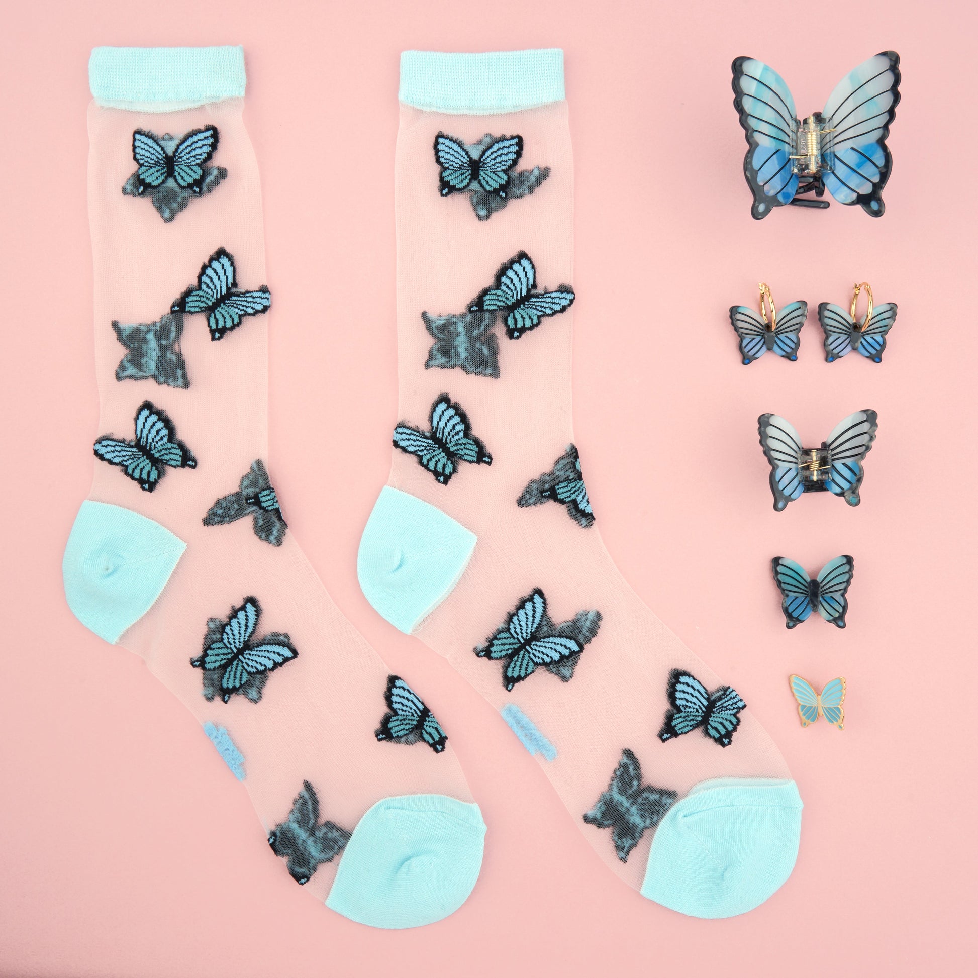 Mini pince à cheveux Papillon bleu Coucou Suzette vue complémentaire 7