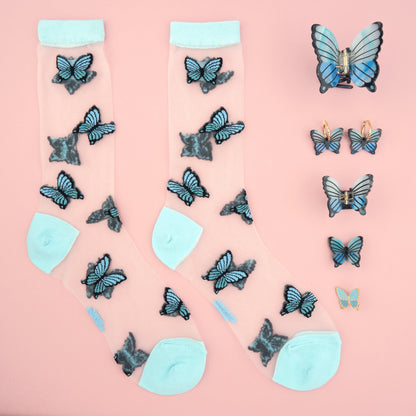 Mini pince à cheveux Papillon bleu Coucou Suzette vue complémentaire 7