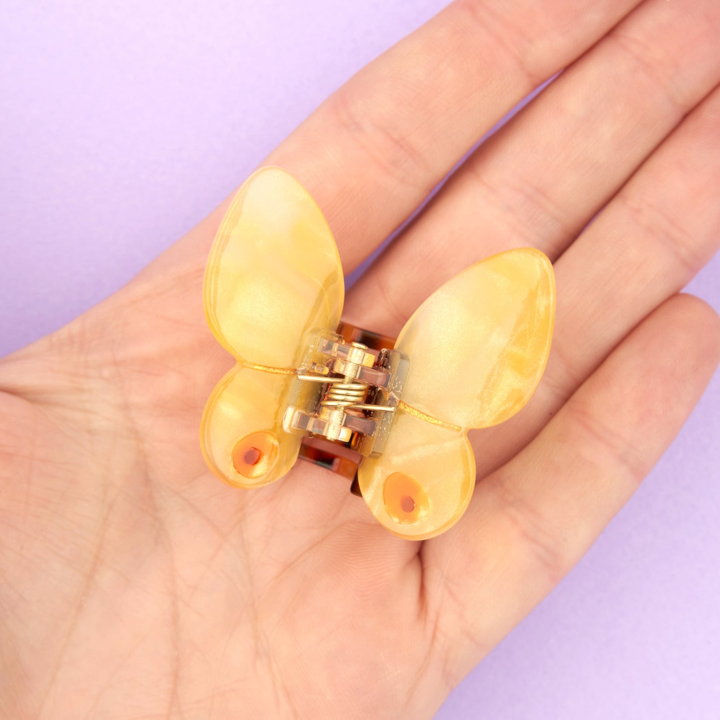 Mini pince à cheveux Papillon jaune Coucou Suzette vue produit