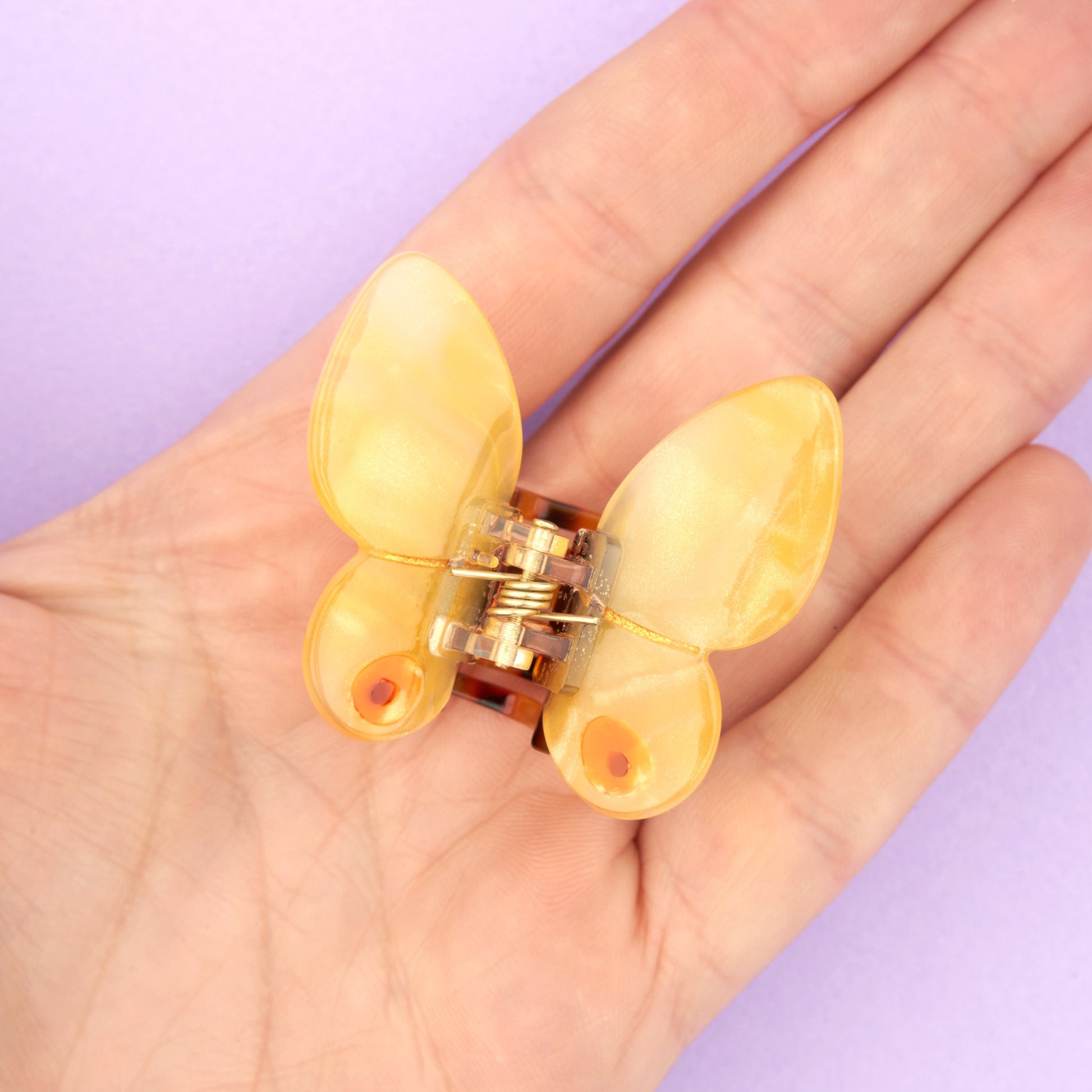 Mini pince à cheveux Papillon jaune Coucou Suzette vue produit