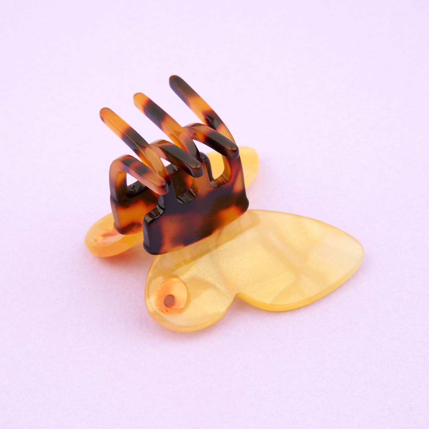 Mini pince à cheveux Papillon jaune Coucou Suzette vue complémentaire 2