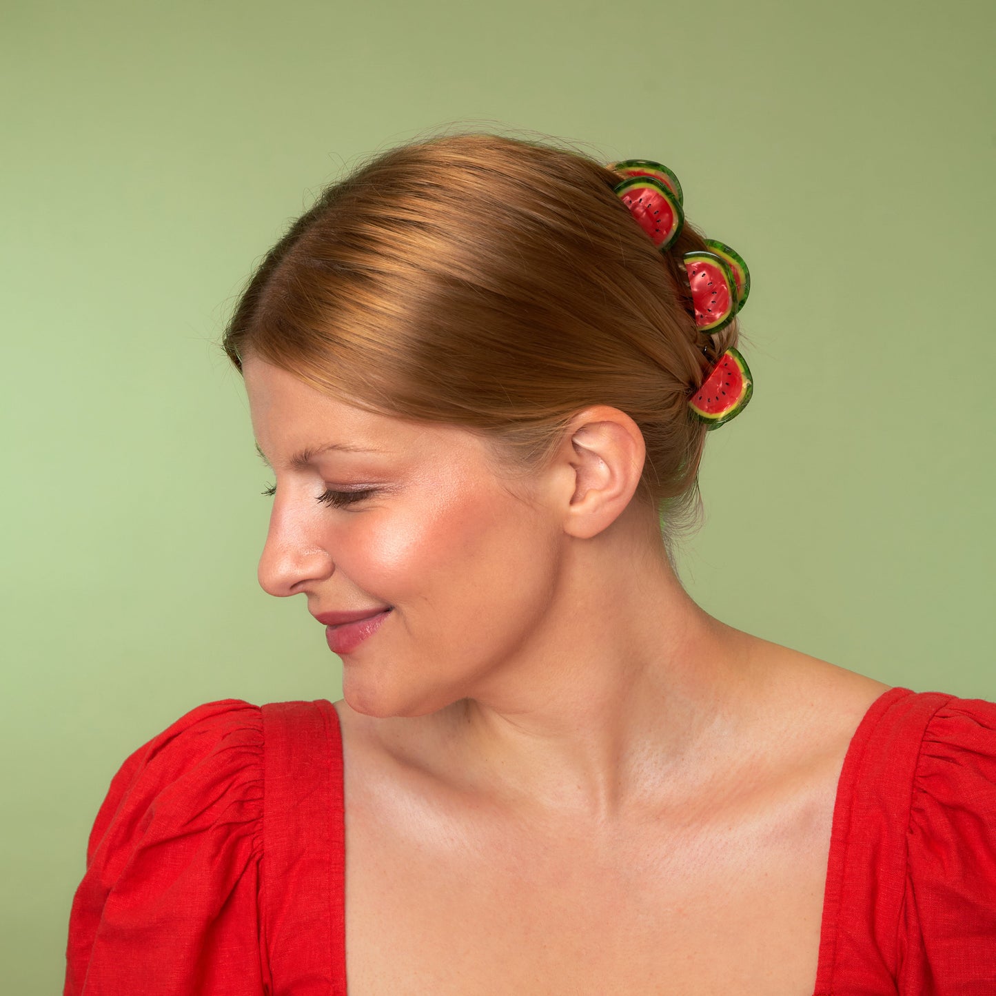 Mini pince à cheveux Pastèque Coucou Suzette vue complémentaire 4