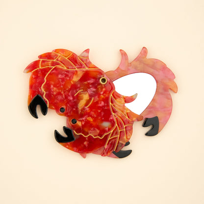Détail du Miroir Crabe Coucou Suzette