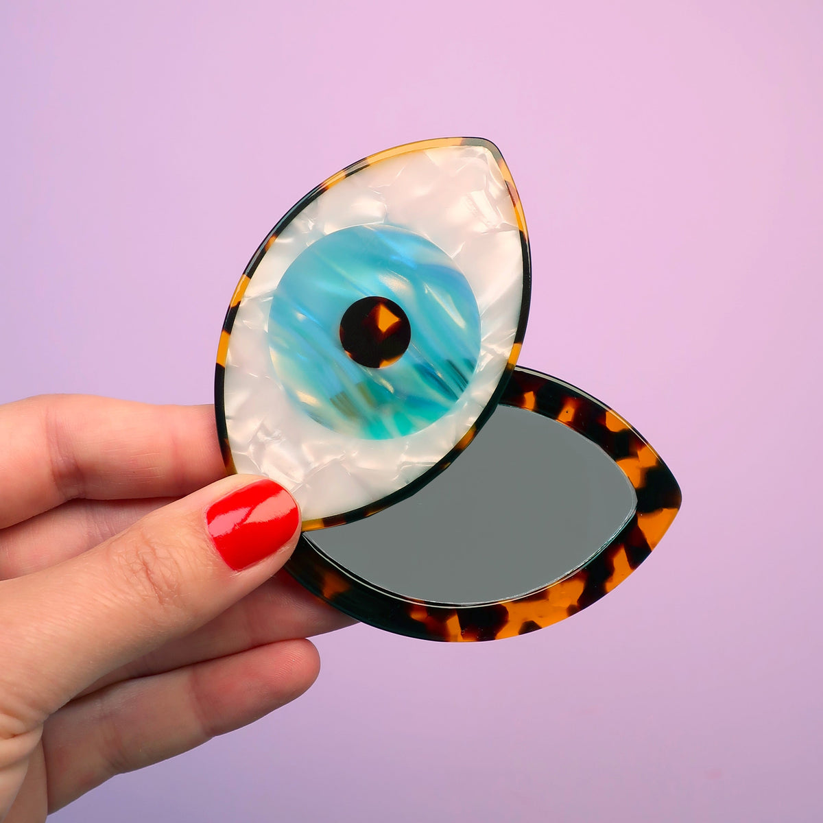 Miroir de poche Œil bleu Coucou Suzette – vue produit
