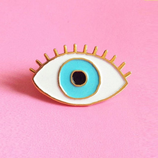 Pin's Œil bleu en émail