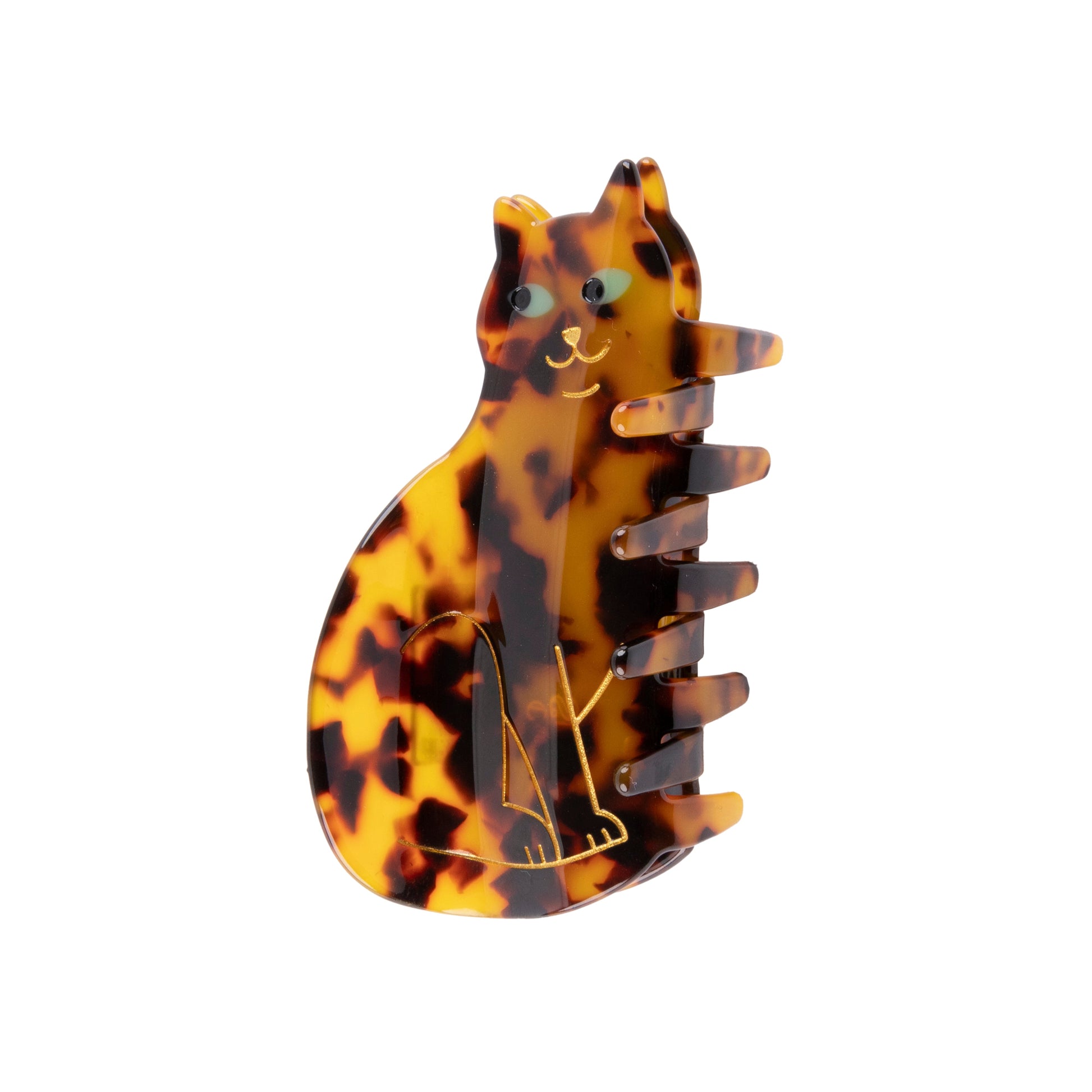 Pince à cheveux Chat Bengale (caramel taches marron) Coucou Suzette vue complémentaire 6