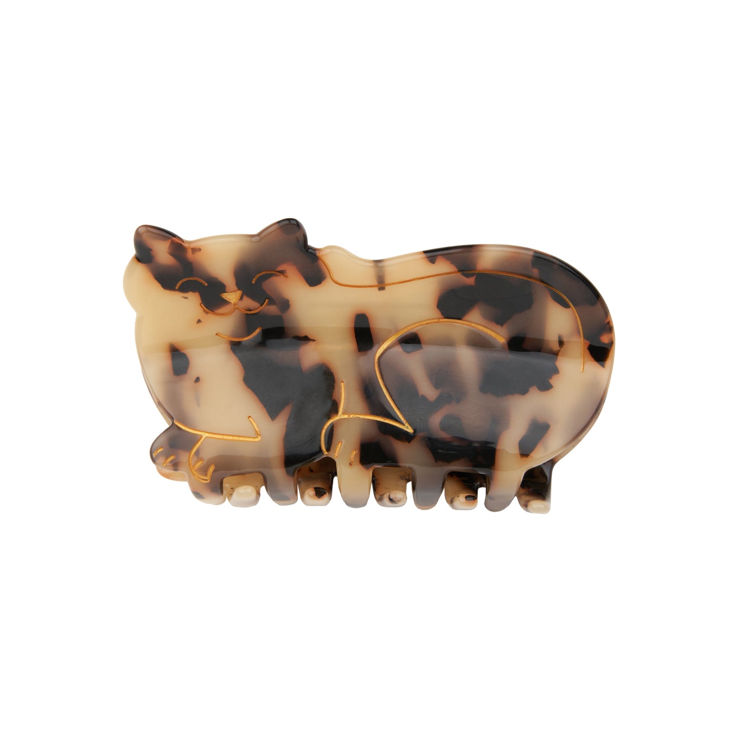 Pince à cheveux Chat gouttière: (tacheté fond beige) Coucou Suzette vue complémentaire 8