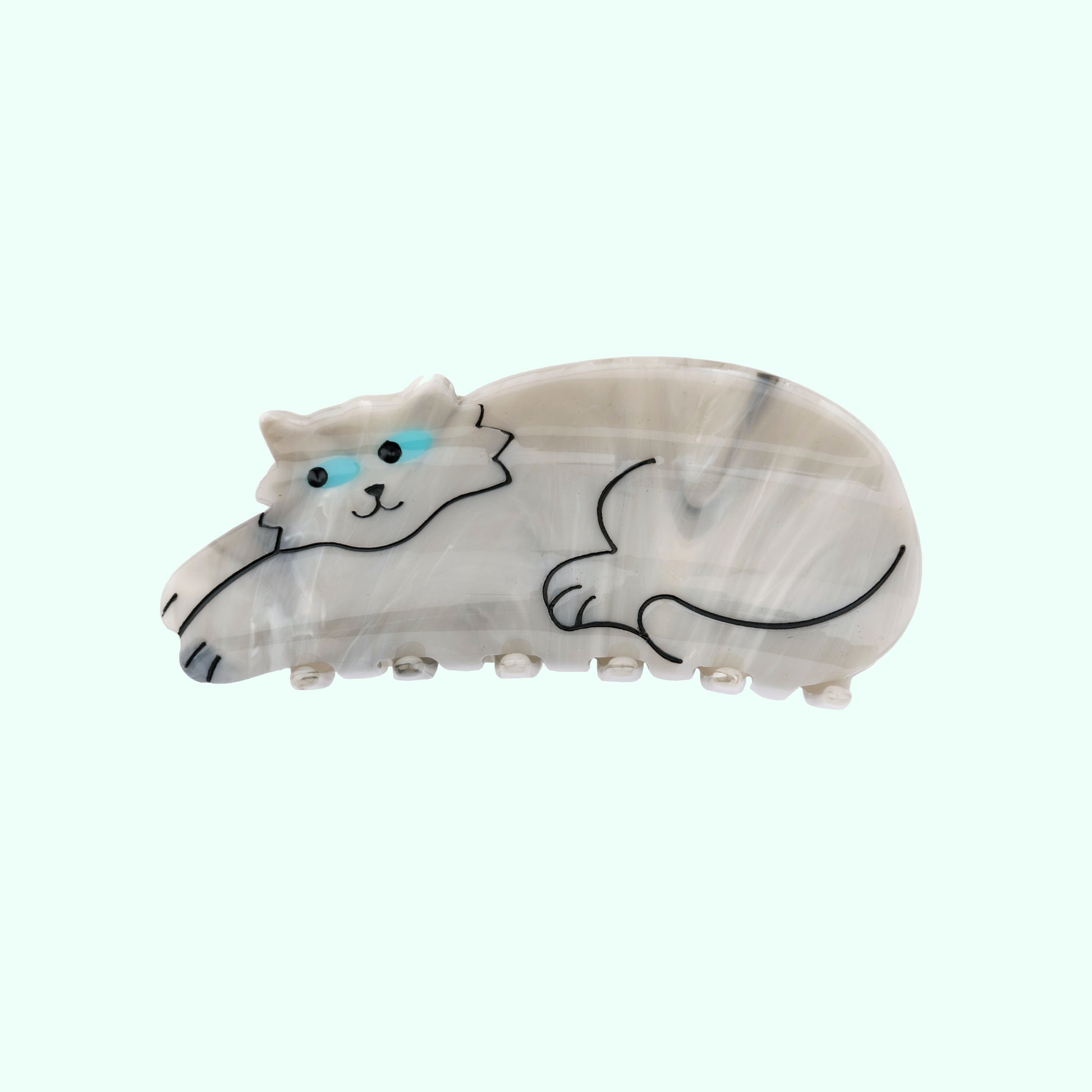 Pince à cheveux Chat gris Coucou Suzette vue complémentaire 4