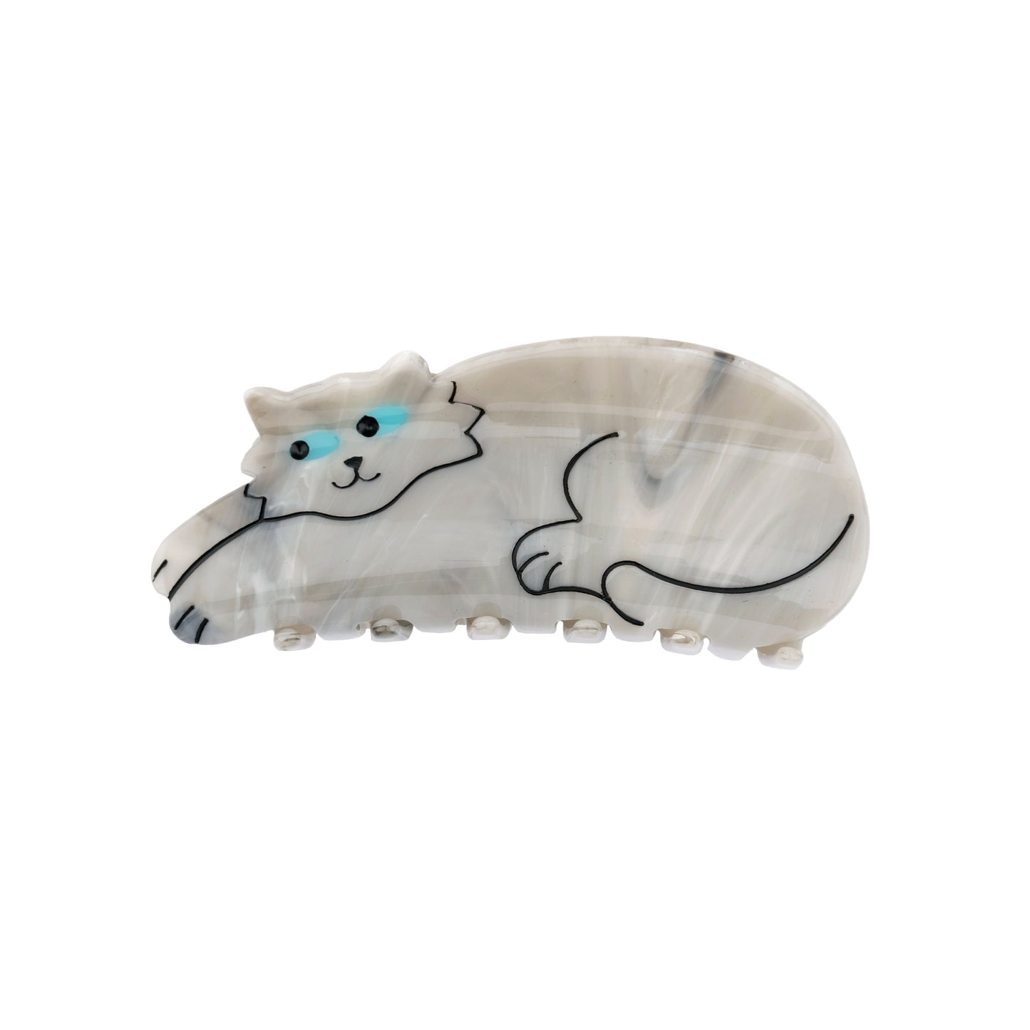 Pince à cheveux Chat gris Coucou Suzette vue complémentaire 6