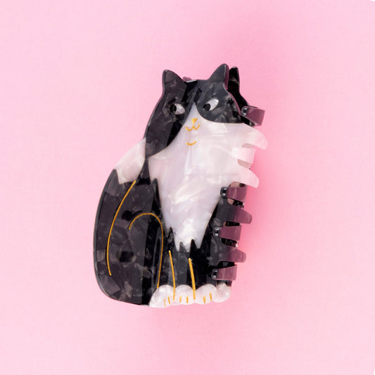 Pince à cheveux Chat noir&blanc Coucou Suzette vue produit