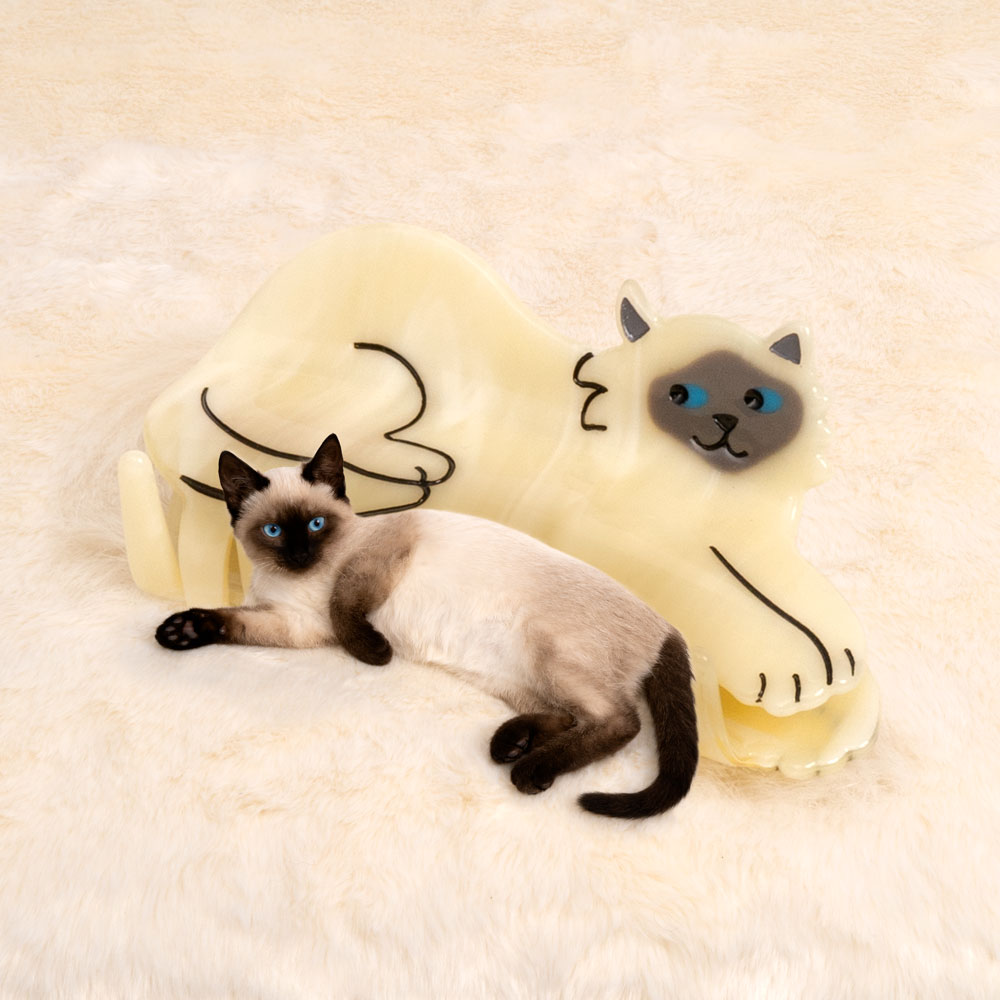 Pince à cheveux Chat siamois Coucou Suzette vue complémentaire 3