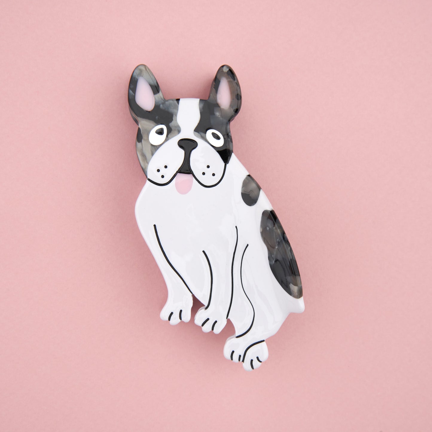 Pince à cheveux Chien Bouledog Coucou Suzette vue produit