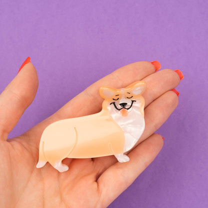 Pince à cheveux Chien Corgi Coucou Suzette vue produit