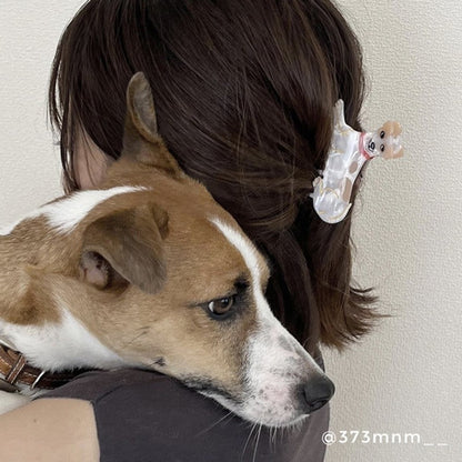 Pince à cheveux Chien Jack Russel Coucou Suzette vue complémentaire 2