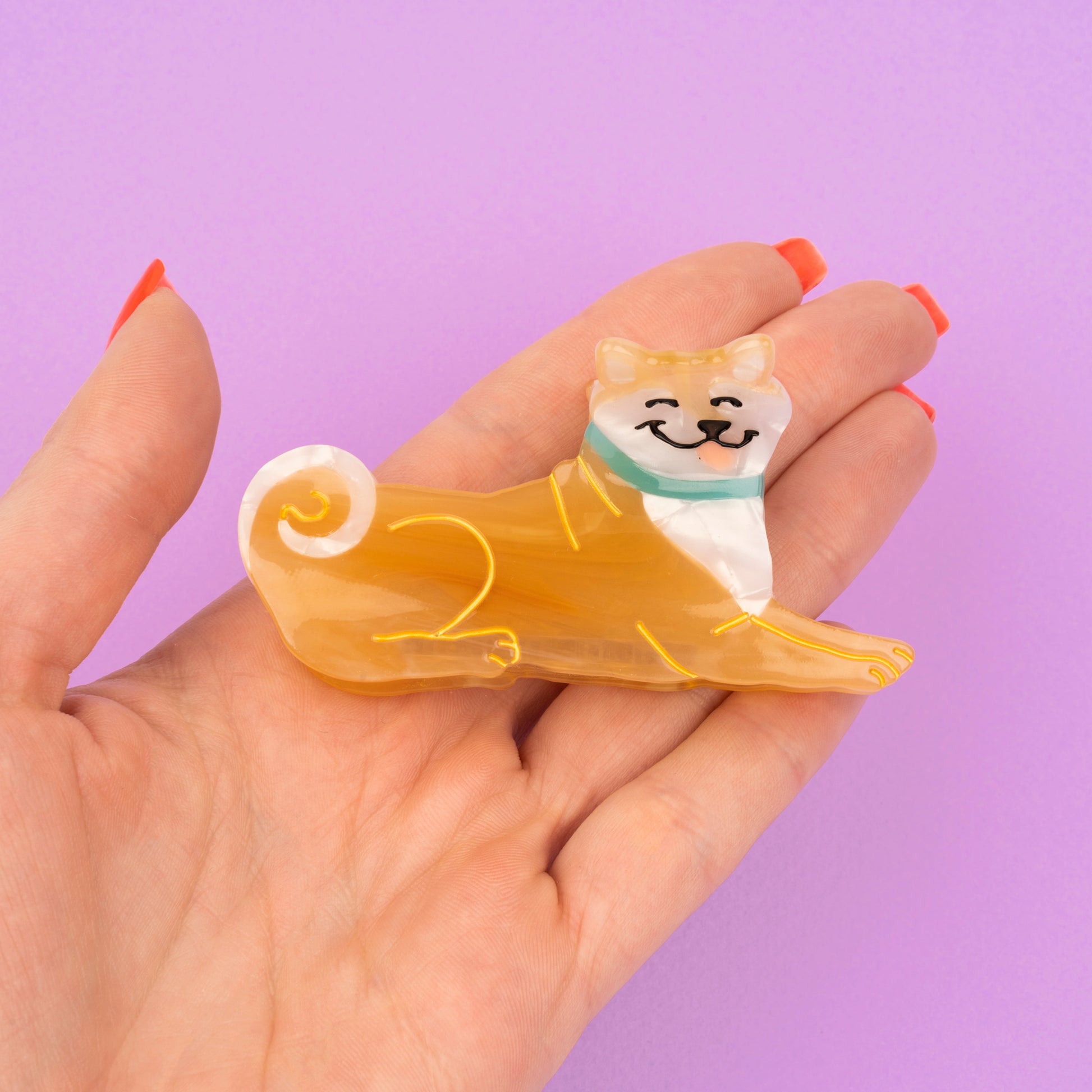 Pince à cheveux Chien Shiba Coucou Suzette vue complémentaire
