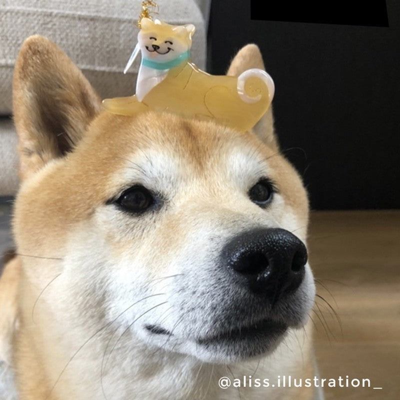 Pince à cheveux Chien Shiba Coucou Suzette vue complémentaire