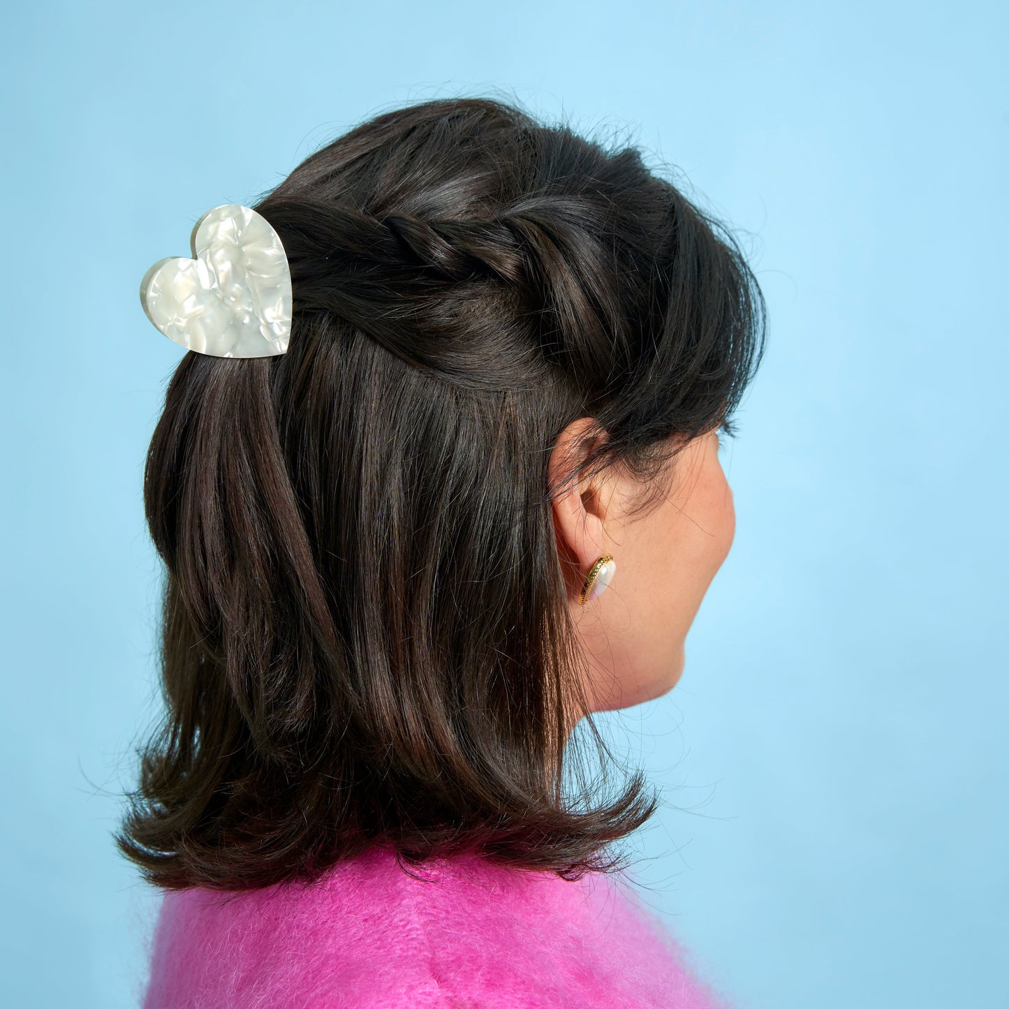 Pince à cheveux Coeur Coucou Suzette Coeur Blanc vue produit