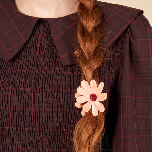 Pince à cheveux Fleur rose Coucou Suzette – vue complémentaire 2