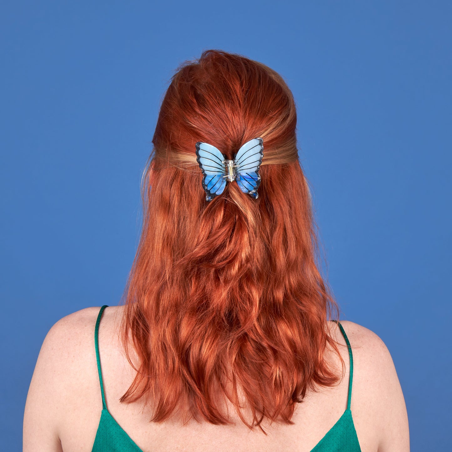 Pince à cheveux Papillon bleu Coucou Suzette vue complémentaire