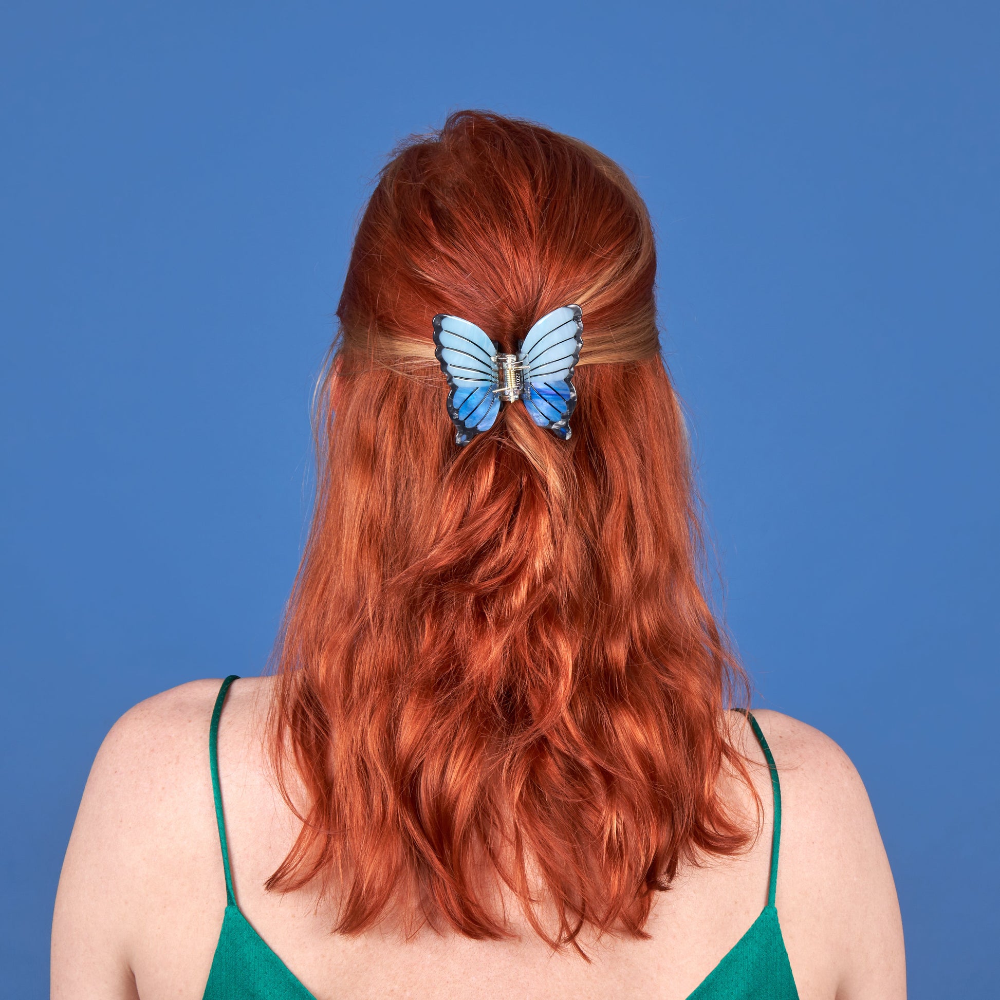 Pince à cheveux Papillon bleu Coucou Suzette vue complémentaire