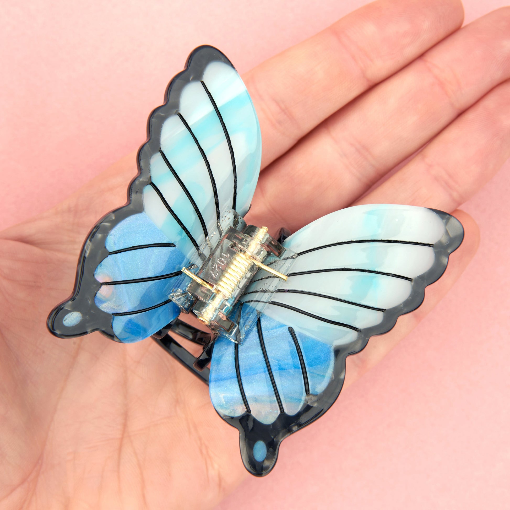 Pince à cheveux Papillon bleu Coucou Suzette vue complémentaire