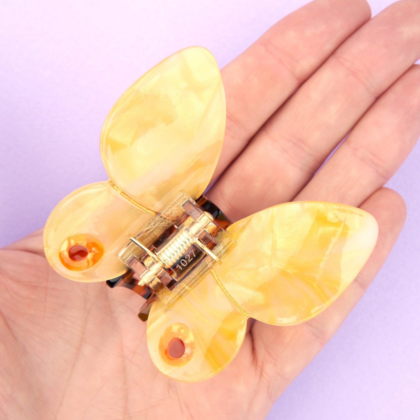Pince à cheveux Papillon jaune Coucou Suzette vue produit