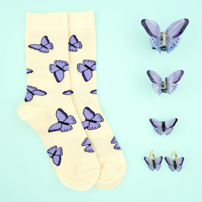 Pince à cheveux Papillon mauve Coucou Suzette vue complémentaire 4