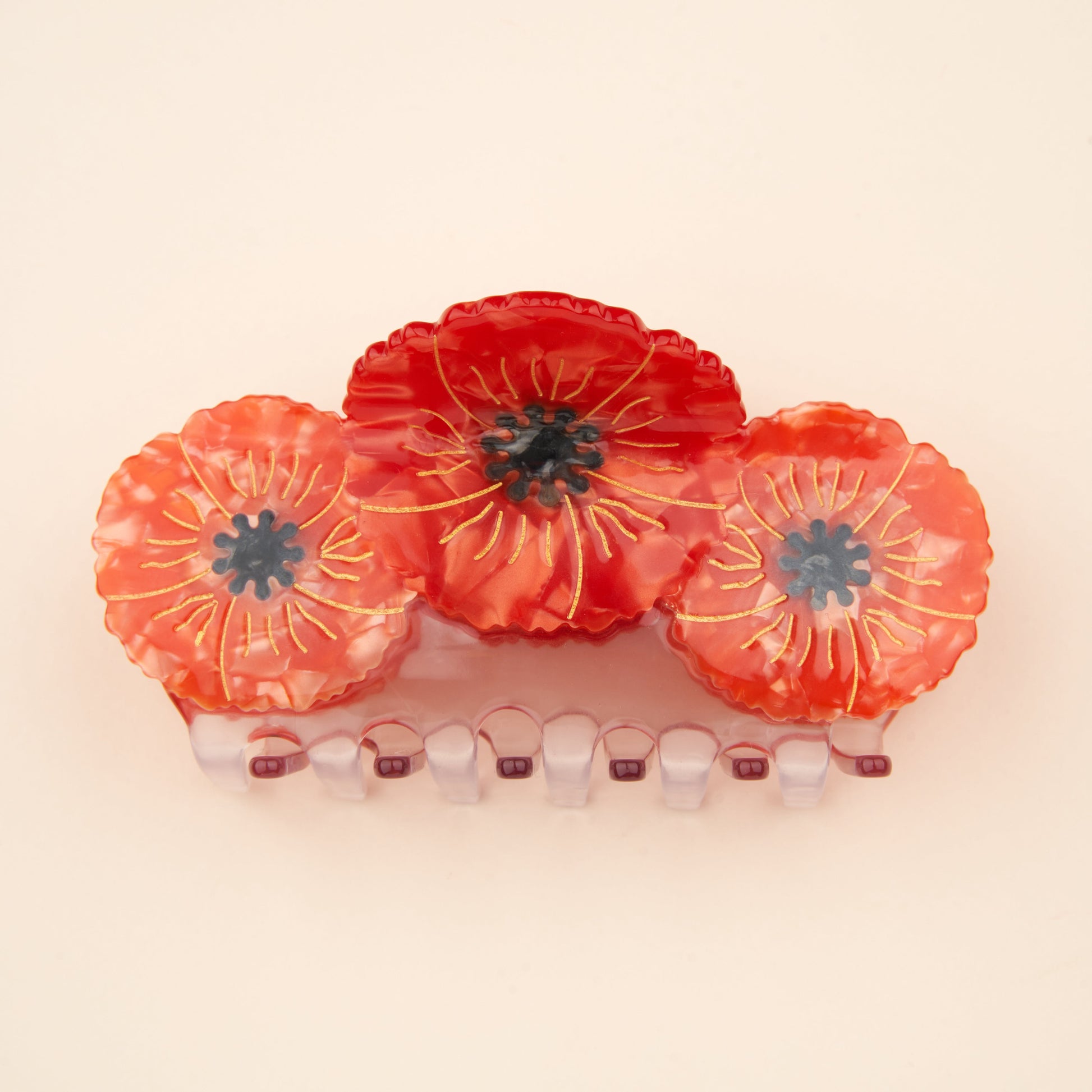 Pince à cheveux Trio Coquelicots Coucou Suzette vue produit