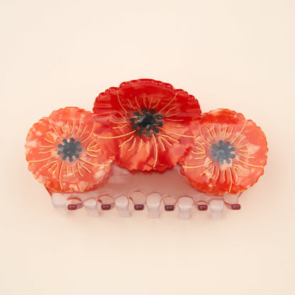 Pince à cheveux Trio Coquelicots Coucou Suzette vue produit