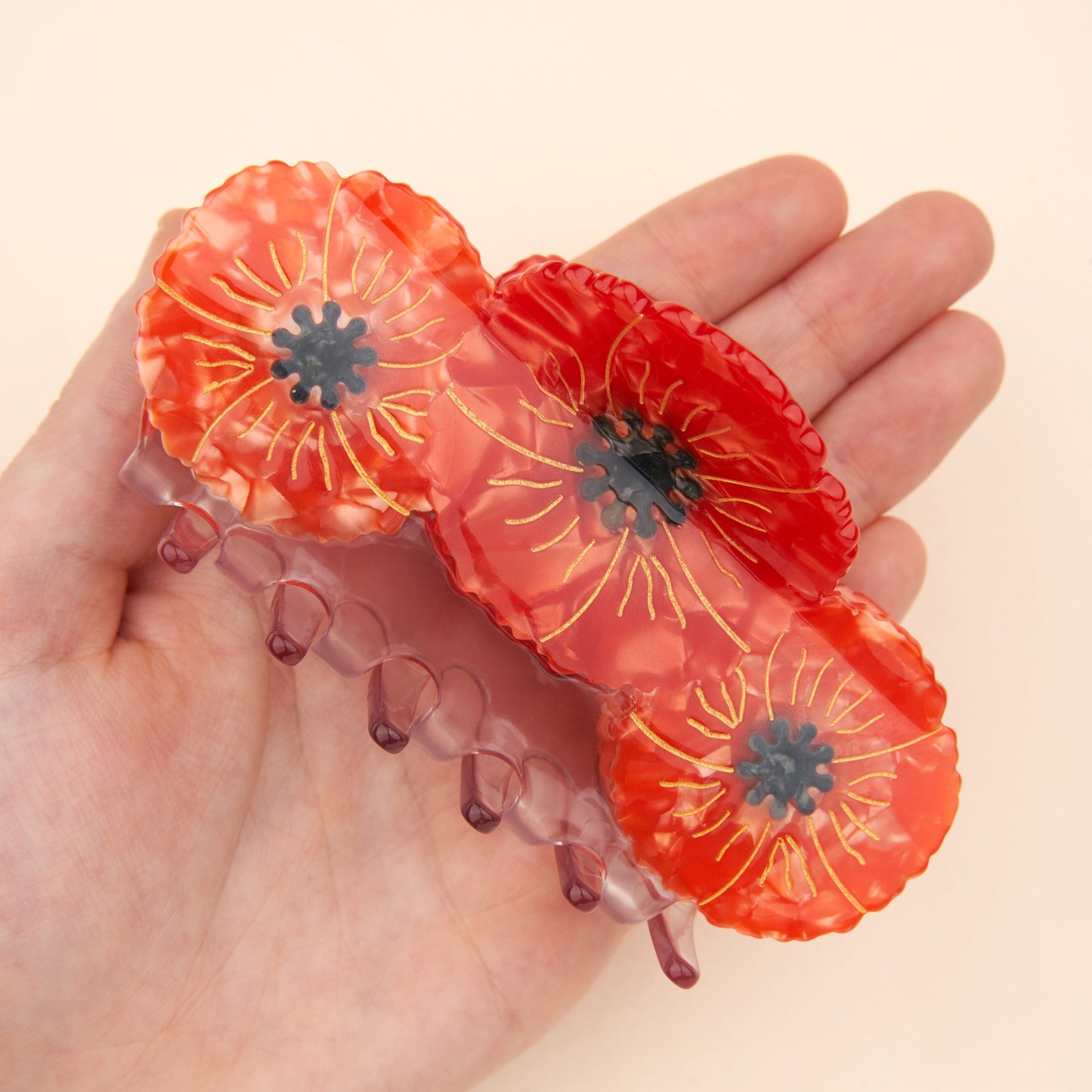 Pince à cheveux Trio Coquelicots Coucou Suzette vue complémentaire 5